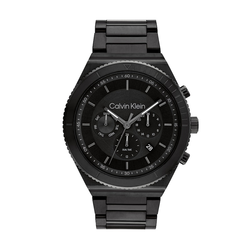 Men's Calvin Klein Black IP Chronograph Watch (Model: 25200303)