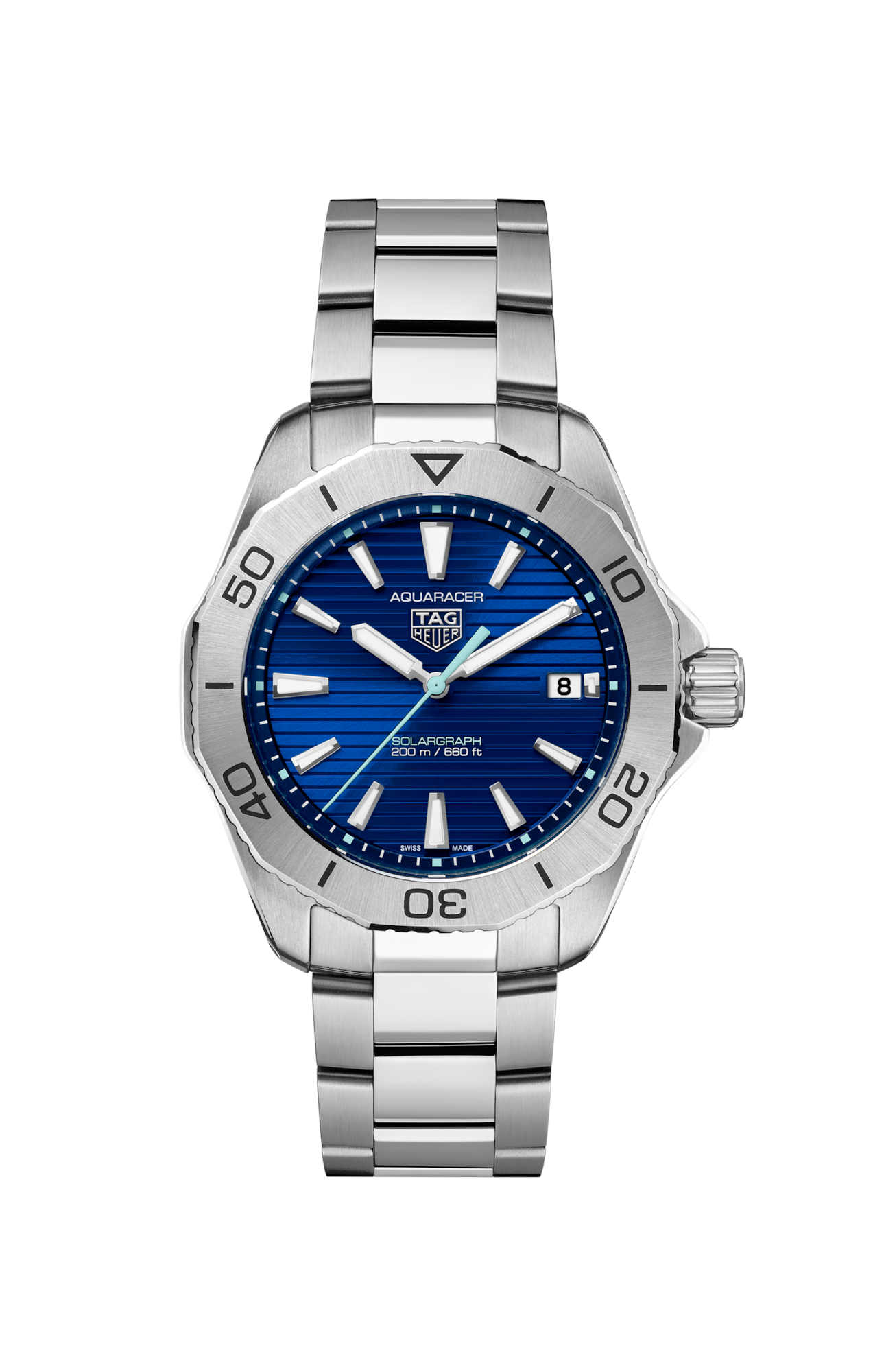 TAG HEUER AQUARACER PROFESSIONAL 200 SOLARGRAPH  Quartz Watch, 40 mm, Steel WBP1113.BA0000