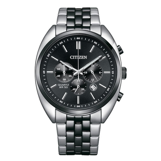 CITIZEN QUARTZ GENTS WATCH BLACK DIAL - AN8218-54E - Kamal Watch Company