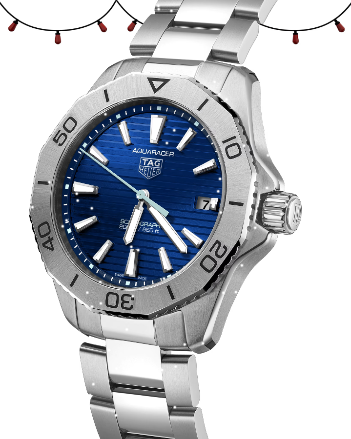 TAG HEUER AQUARACER PROFESSIONAL 200 SOLARGRAPH  Quartz Watch, 40 mm, Steel WBP1113.BA0000