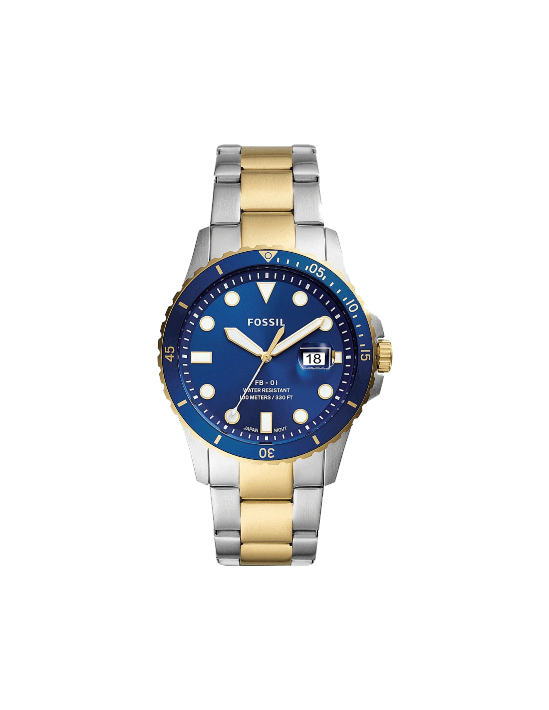 FB-01 Three-Hand Date Two-Tone Stainless Steel Watch