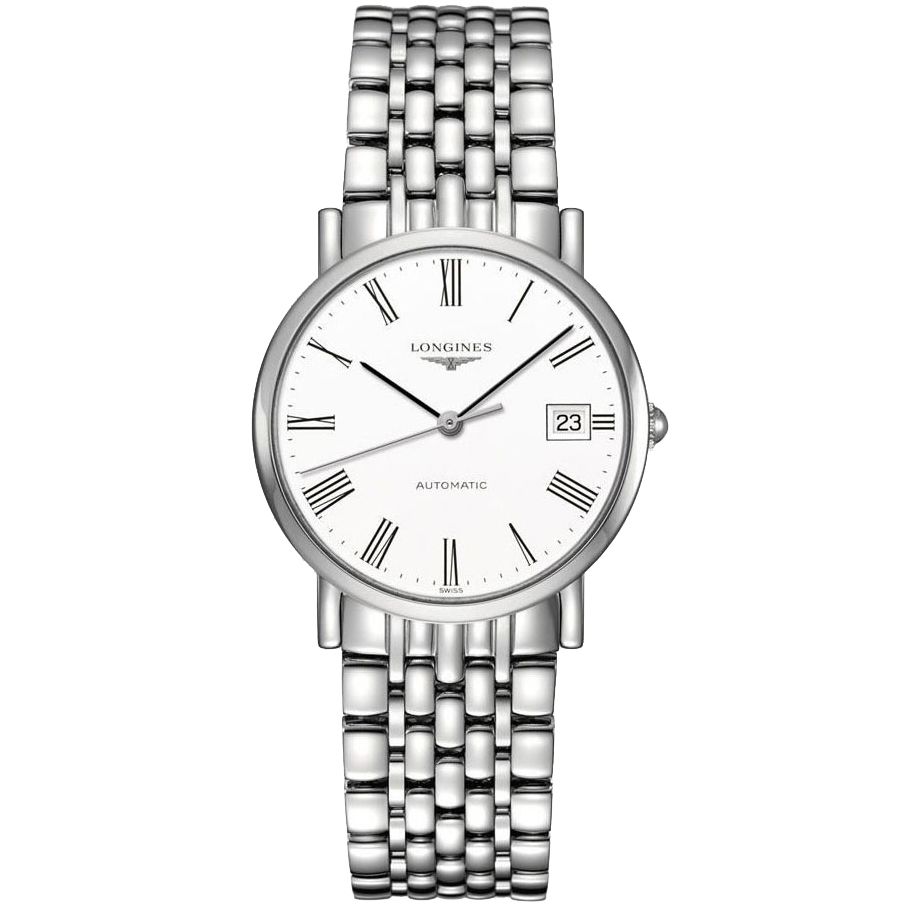 Longines Elegant Automatic White Dial Ladies Steel Watch L4.809.4.11.6