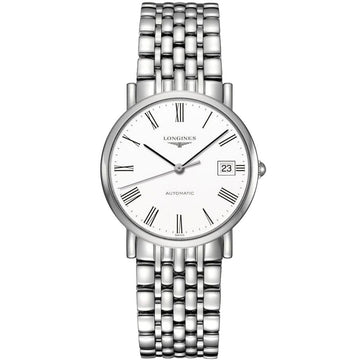 Longines Elegant Automatic White Dial Ladies Steel Watch L4.809.4.11.6