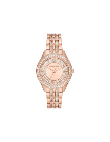 MICHAEL KORS Harlowe Pavé Rose Gold-Tone Watch Style# MK4710 - Kamal Watch Company