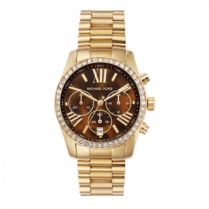 Michael Kors Women Lexington Round Brown Watches-MK7276