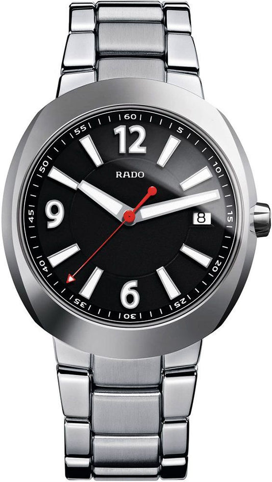 Rado D-Star Round Black Dial Men'S Watch