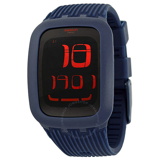 Swatch Touch Dark Blue Digital Dial Silicone Unisex Watch