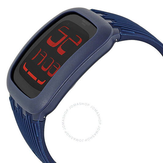 Swatch Touch Dark Blue Digital Dial Silicone Unisex Watch