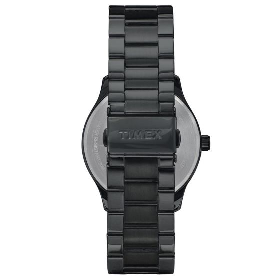 TIMEX FASHION MEN'S BLACK DIAL ROUND CASE MULTIFUNCTION FUNCTION WATCH -TWEG18410