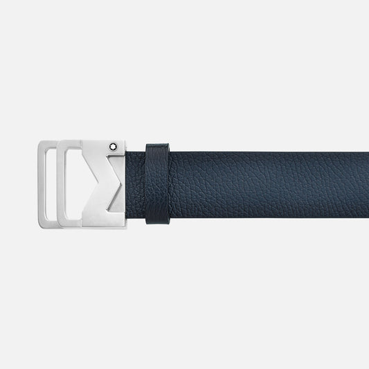 M buckle sfumato blue 35 mm leather belt