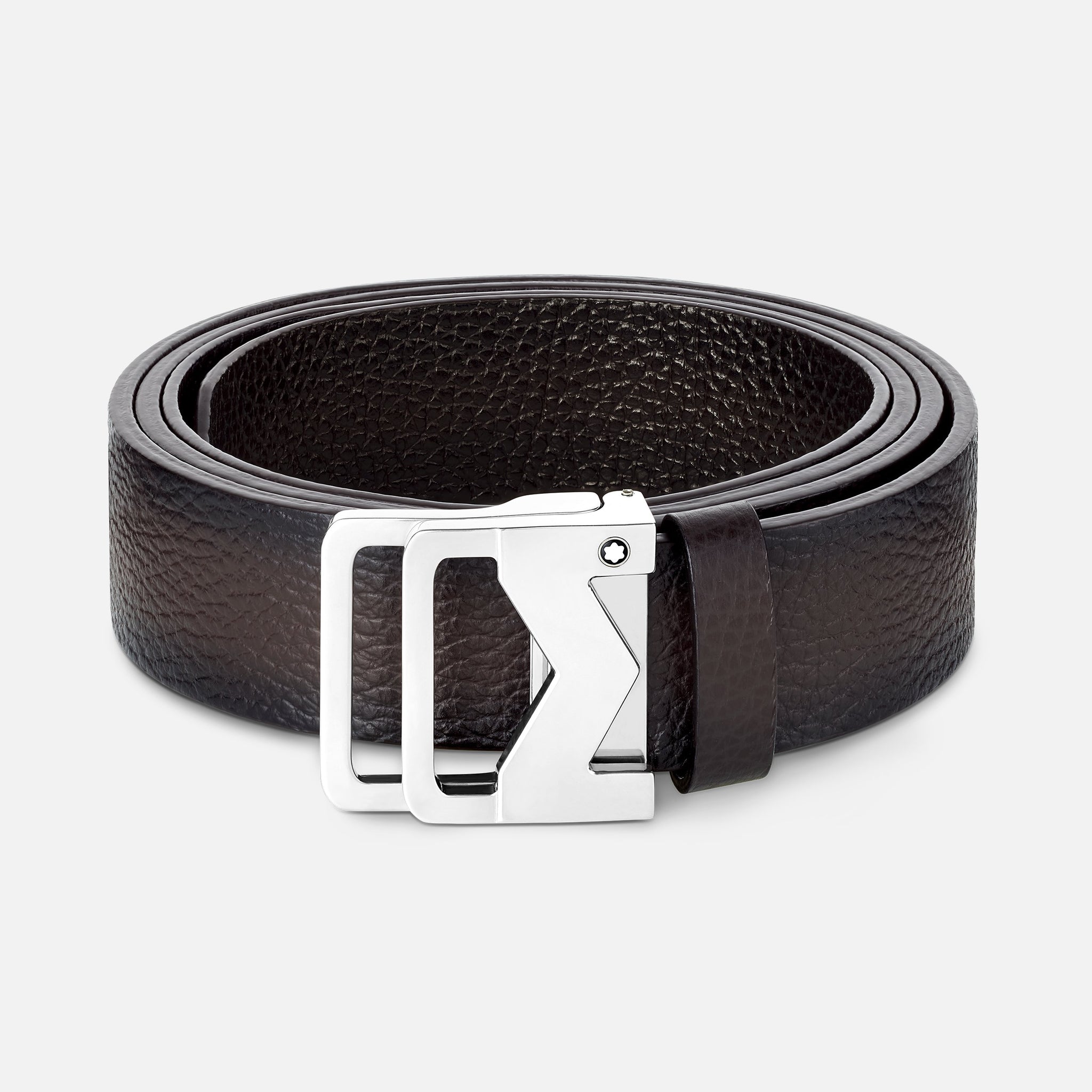 M buckle sfumato brown 35 mm leather belt-MB131180