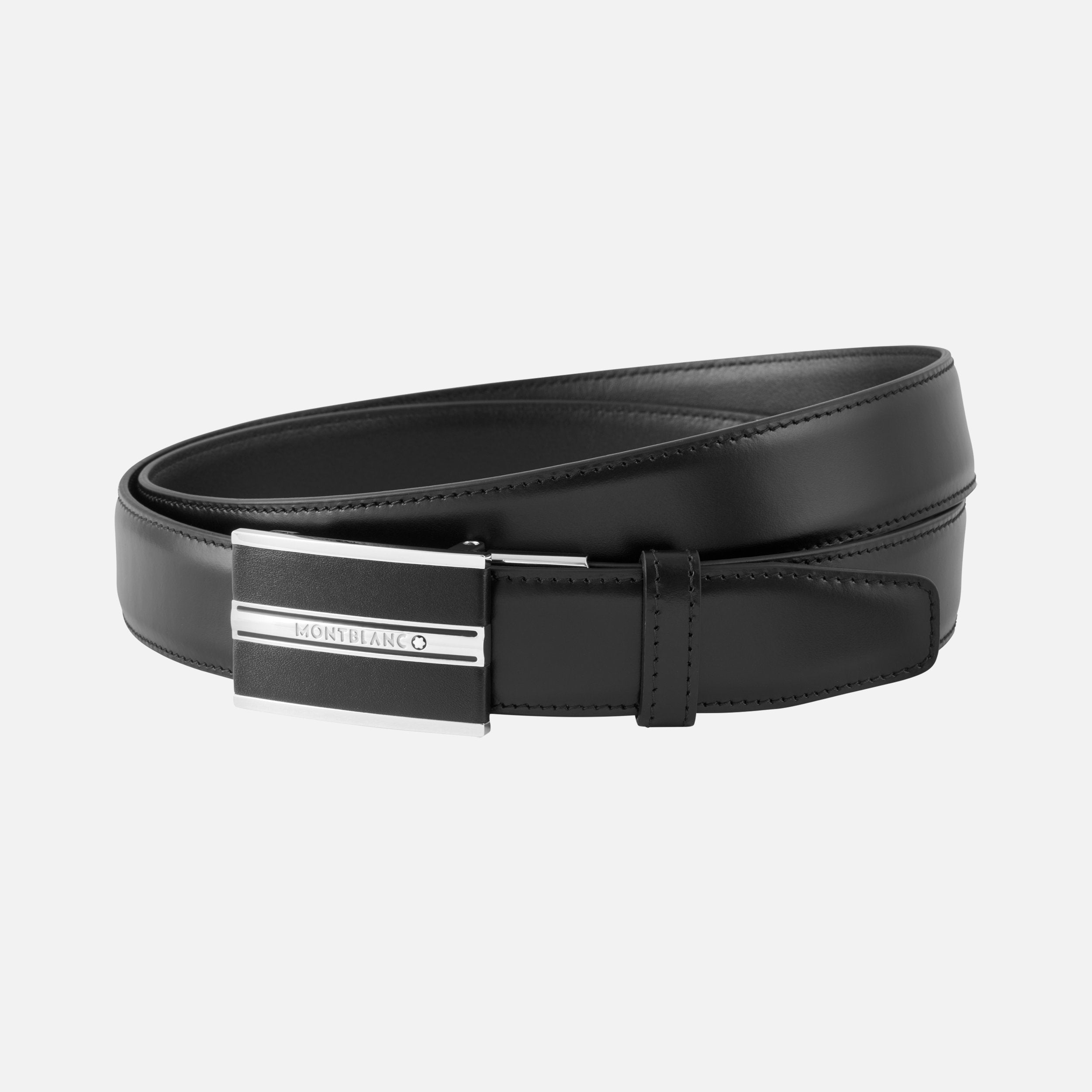 Black 30 mm leather belt