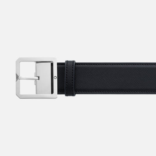 BLACK/GREY 40 MM REVERSIBLE LEATHER BELT