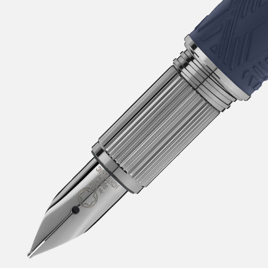 STARWALKER SPACEBLUE RESIN FOUNTAIN PEN (F)-MB130210