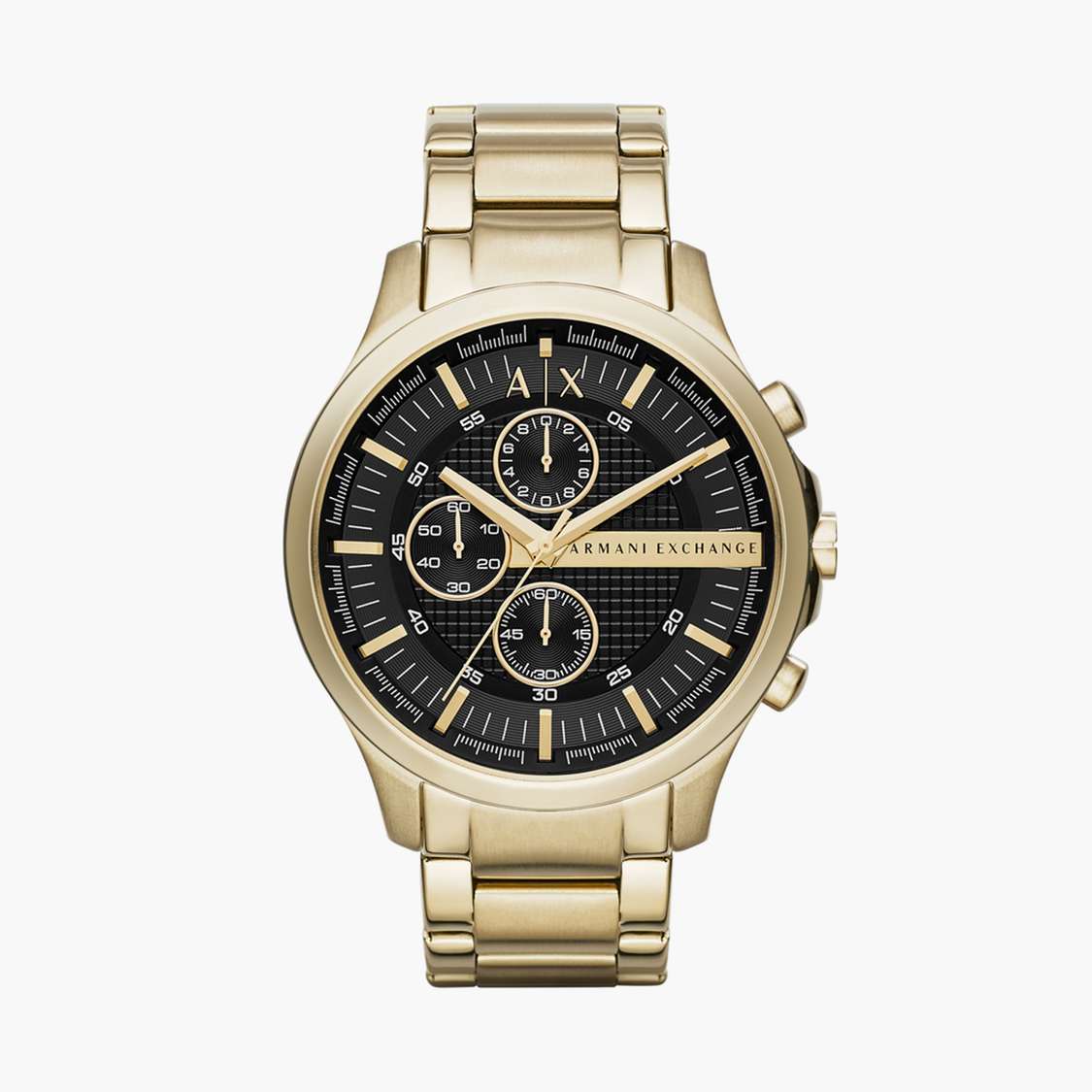 Armani exchange men's gold online stainless steel bracelet watch