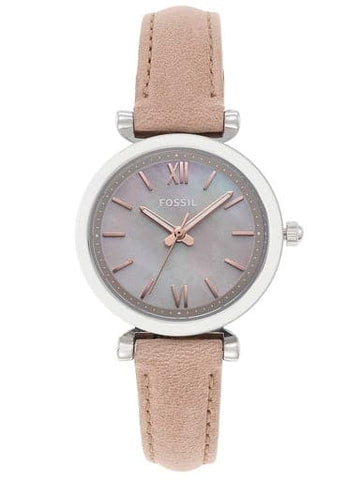 Fossil Carlie Mini Three-Hand Sand Leather Watch - Kamal Watch Company