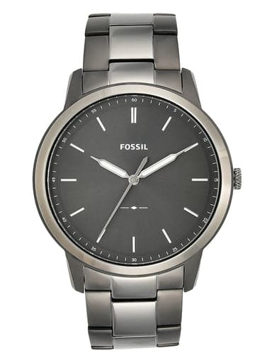 Fossil Minimalist Three-Hand Smoke Stainless Steel Watch - Kamal Watch Company