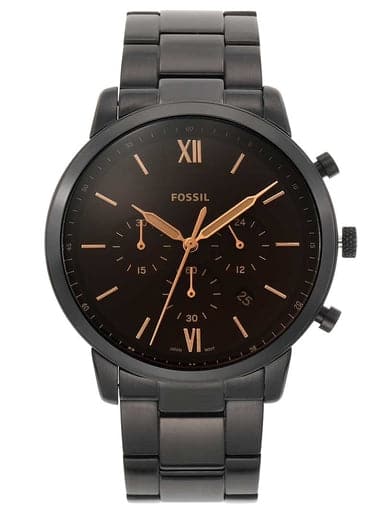 Fossil Neutra Chronograph Black Stainless Steel Analog Watch