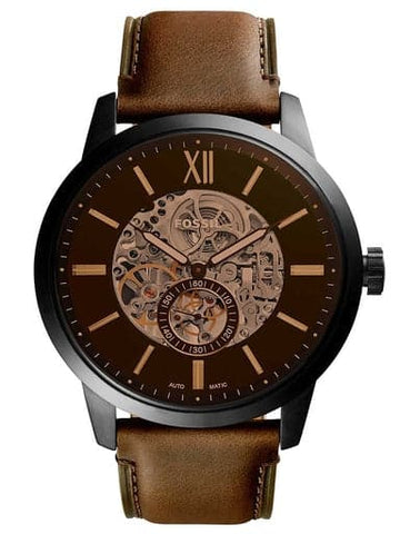 Fossil Townsman Automatic Black Skeleton Dial Men's Watch - Kamal Watch Company