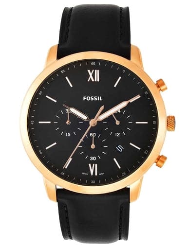 Fossil Neutra Chronograph Black Leather Analog Watch