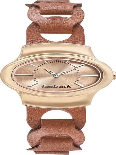 Fastrack Analog Hitlist Rose Gold Dial Women'S Watch