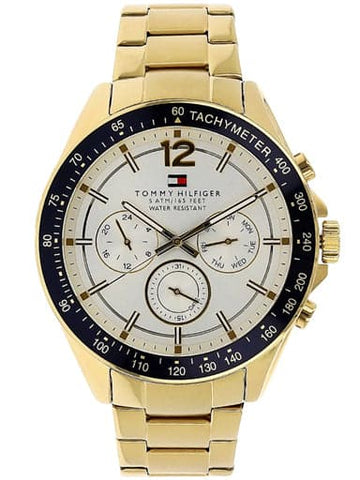 Tommy Hilfiger White Dial Gold Metal Strap Men's Watch NBTH1791121 - Kamal Watch Company