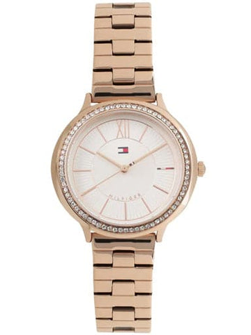 Tommy Hilfiger Silver Dial Rose Gold Metal Strap Women's Watch NBTH1781861 - Kamal Watch Company