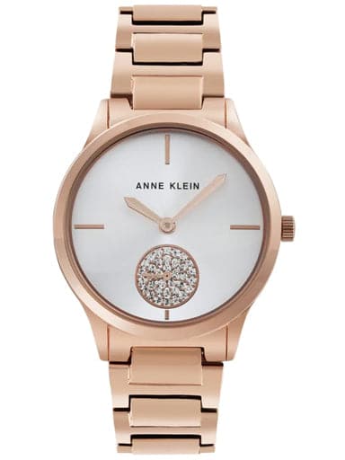 Anne Klein Round Analog Silver Tone Ladies Watch