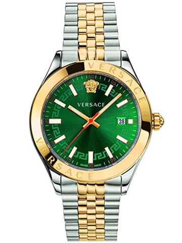 Versace Hellenyium Green Dial Two-Tone Stainless Steel Men's Watch - Kamal Watch Company