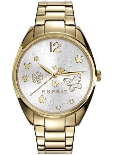 Esprit Silver Dial Gold Metal Strap Women'S Watch Es108922002