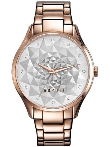 ESPRIT Grey Geometric Structure Dial Watch For Women ES109022003 - Kamal Watch Company