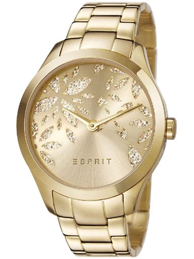 Esprit Gold Dial Gold Metal Strap Women'S Watch Es107282003