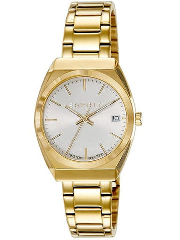 ESPRIT Silver Dial Gold Strap Women's Watch ES108522003 - Kamal Watch Company