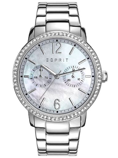 Esprit Multi-Function Mother Of Pearl Dial Metal Strap Women'S Watch Es108092001