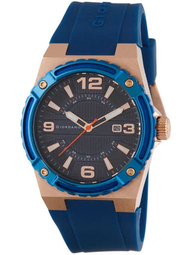 Giordano Blue Dial Silicon Strap Men's Watch 1868-05 - Kamal Watch Company