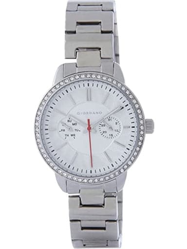 Giordano White Dial Metal Strap Women'S Watch 2881-11