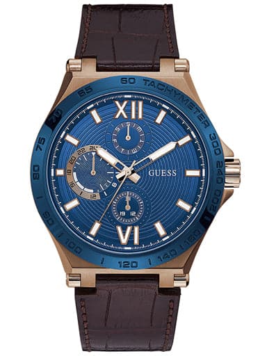 Mens Renegade Blue Dial Genuine Leather Analogue Watch