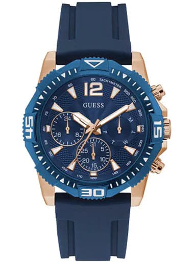 Mens Commander Blue Dial Silicone Analogue Watch