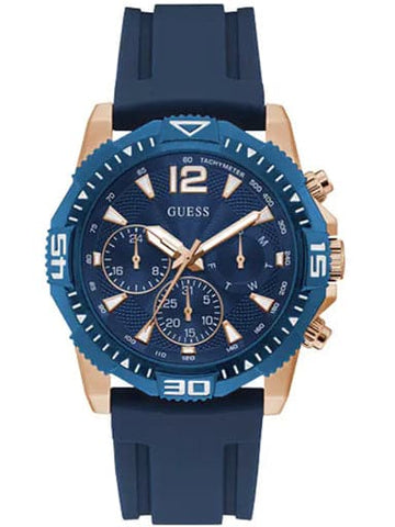 Mens Commander Blue Dial Silicone Analogue Watch - Kamal Watch Company