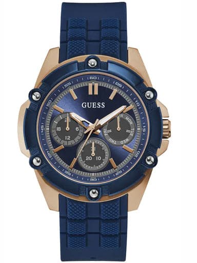 Mens Blue Dial Multi-Function Watch