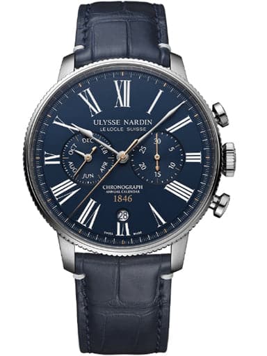 Ulysse Nardin Torpilleur Chronograph Blue Watch - Kamal Watch Company