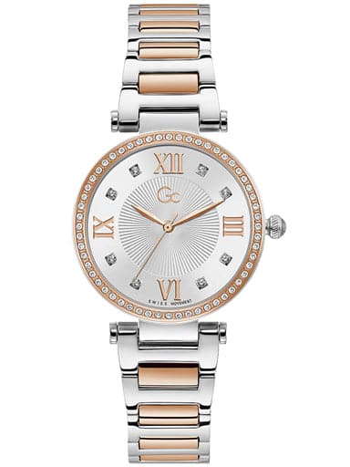 GC LADYCRYSTAL MID SIZE METAL WATCH - Kamal Watch Company