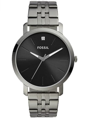 Fossil Lux Luther Three-Hand Smoke Stainless Steel Watch - Kamal Watch Company