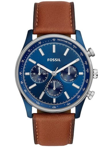 Fossil Sullivan Multifunction Brown Leather Watch - Kamal Watch Company