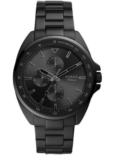 Fossil Autocross Multifunction Black Stainless Steel Watch