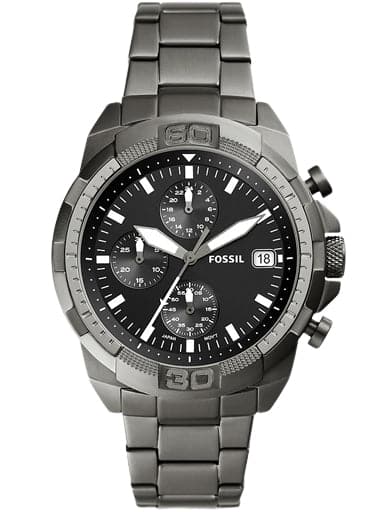 Fossil Bronson Chronograph Smoke Stainless Steel Watch - Kamal Watch Company