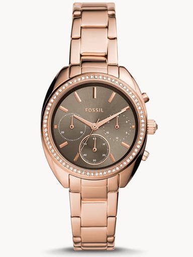 Fossil Vale Chronograph Rose Gold-Tone Stainless Steel Watch