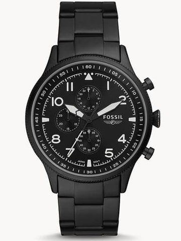 Pilot Chronograph Black Stainless Steel Watch FS5811 - Kamal Watch Company