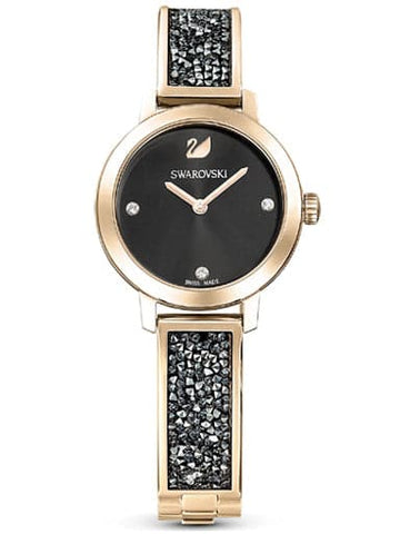 Swarovski Cosmic Rock watch Metal bracelet, Black, Gold-tone plated 5466205 - Kamal Watch Company