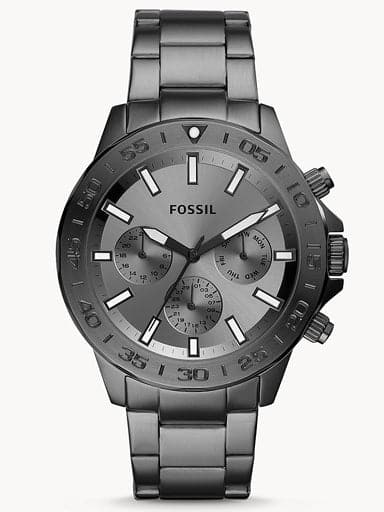 Fossil Bannon Multifunction Smoke Stainless Steel Watch Bq2491I